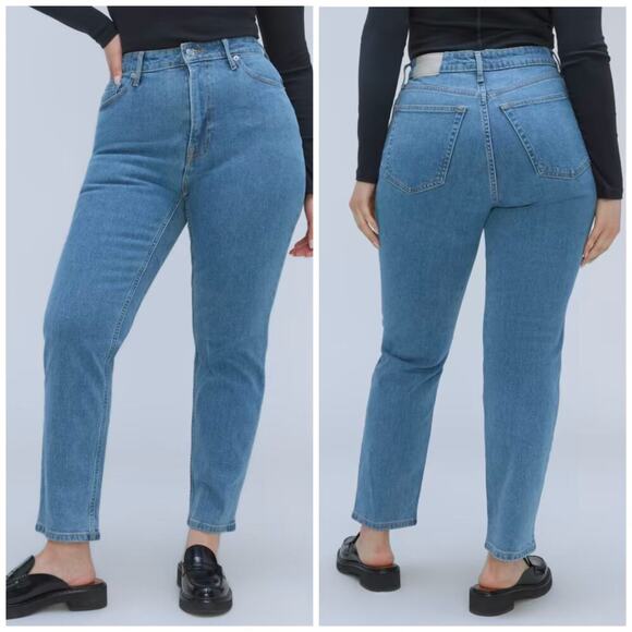 Everlane Womens The Curvy Cheeky Jean Crop Medium Wash Size 32 - Picture 1 of 9